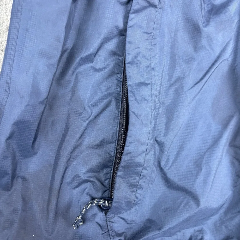 LL Bean TEK Jacket Mens Large‎ Blue Hooded Full Zip Rain Windbreaker Coat Casual